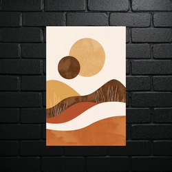 Desert Harmony - Abstract Landscape - shiny glitter