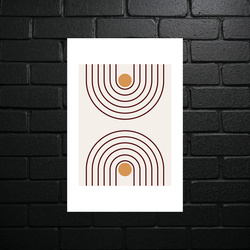 Geometric Harmony in Beige - shiny glitter