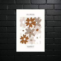 Floral Minimalism - Beige Elegance - shiny glitter