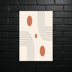 Terracotta Geometric Harmony - shiny glitter