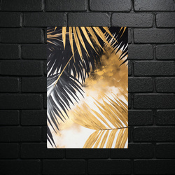 Golden Palms Radiance - shiny glitter