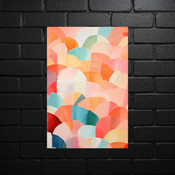 Coral Sunrise Mosaic - shiny glitter