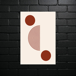 Terracotta Geometric Harmony - shiny glitter