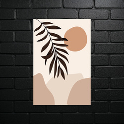 Minimalist Palm at Sunset - shiny glitter