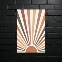 Minimalist Dawn - Abstract Sunrise - shiny glitter