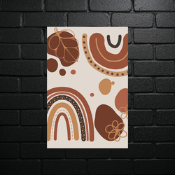 Abstrakcyjny Taniec Ziemi - Beżowe Harmonie - błyszczący brokat