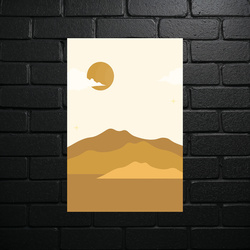 Golden Desert Dawn - shiny glitter