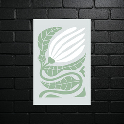 Minimalistyczny Tulipan - Botaniczna Elegancja - błyszczący brokat